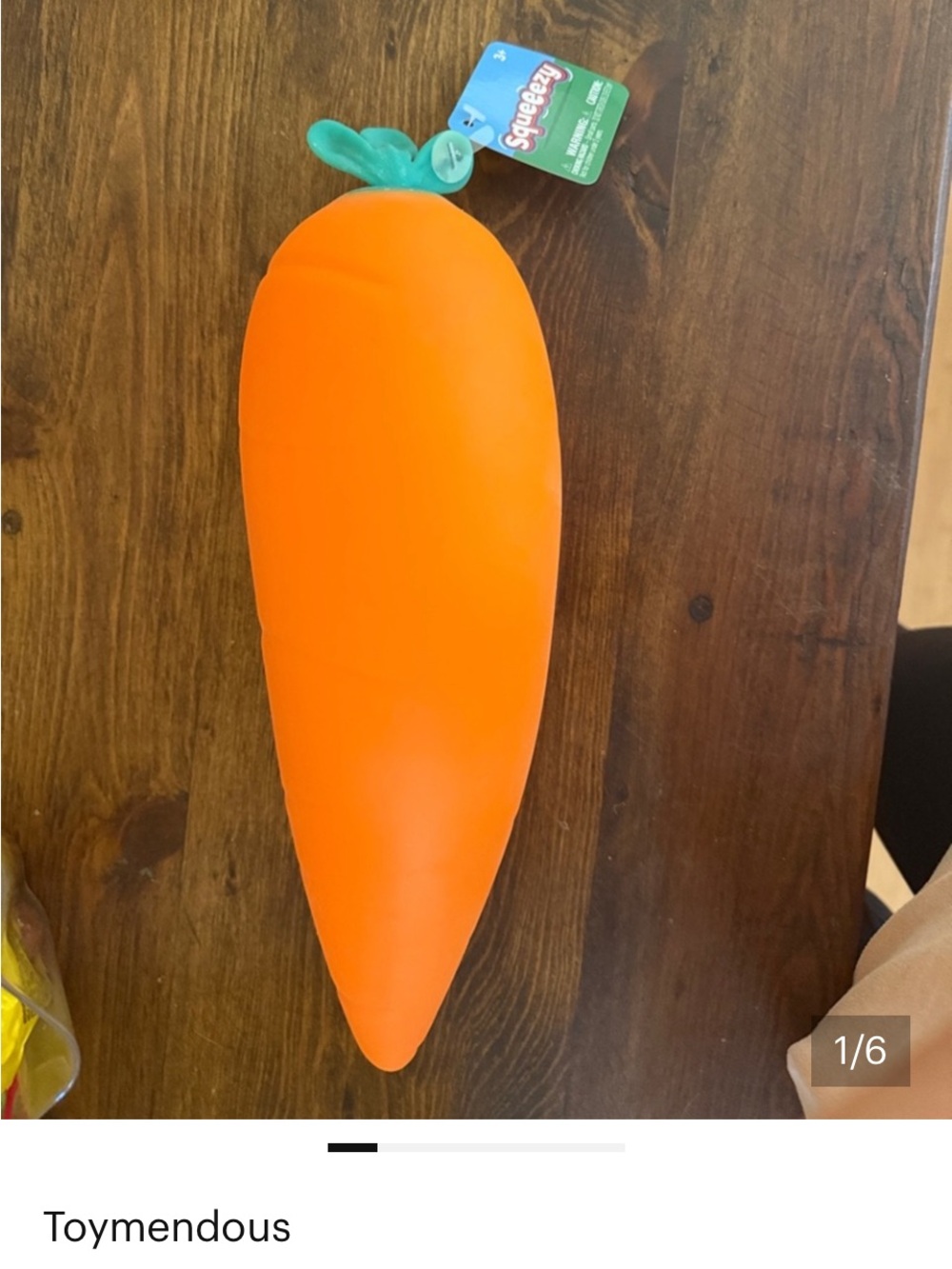 Viral large squish Orange Carrot Kids Toy with Green Top